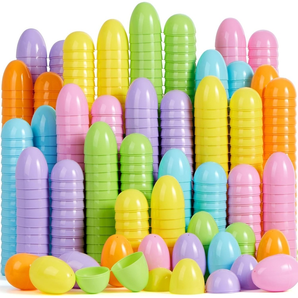 50PCS 3.15" Large Pastel Easter Eggs – Fillable Plastic Eggshells‎ for Hunt